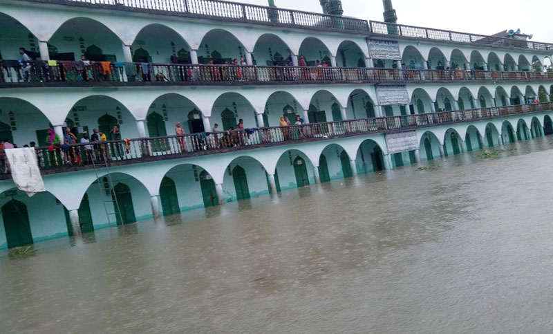 মাদরাসা যখন বানভাসি মানুষের আশ্রয়কেন্দ্র